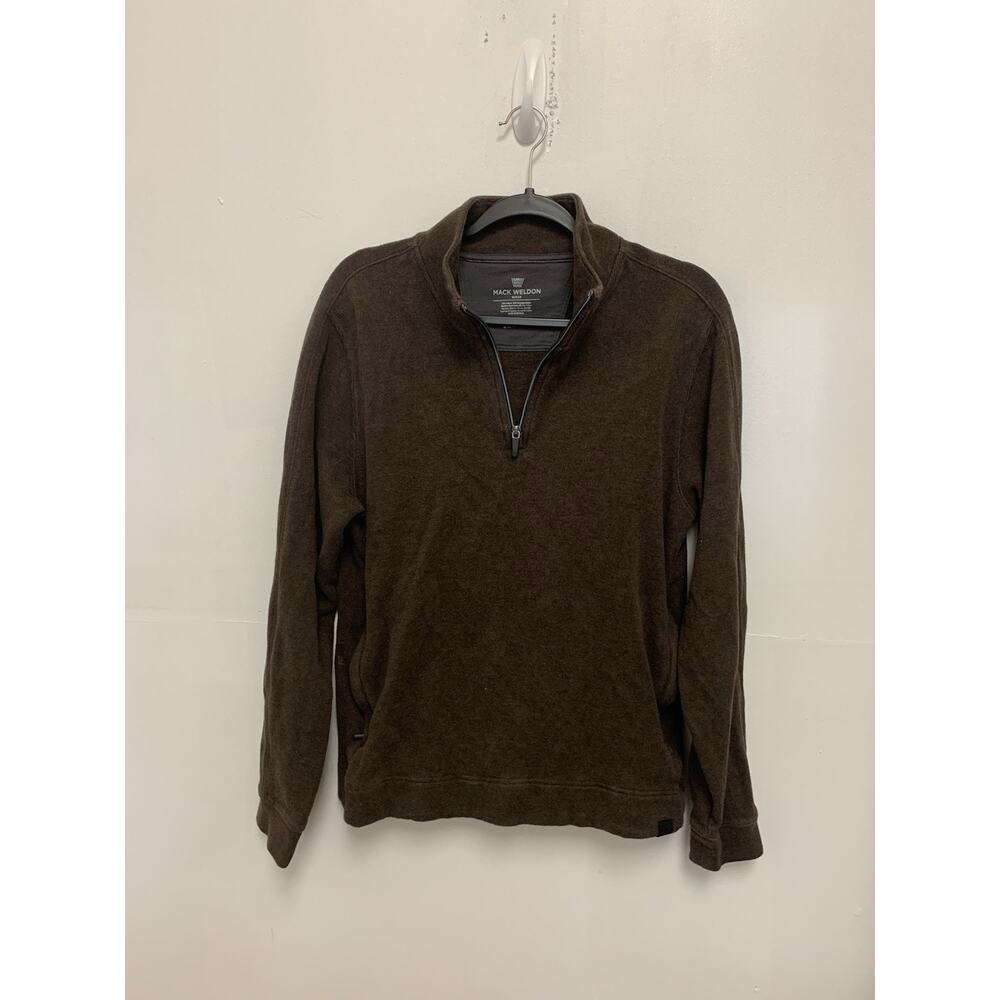 Mack Weldon 1/4 Zip Pullover Men's Medium Brown